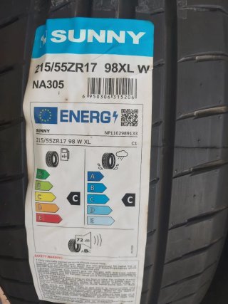 Juego 2 Neumáticos Sunny 215/55ZR17 98XL W