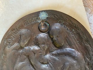 Placca Bronzo Madonna della Seggiola 9cm