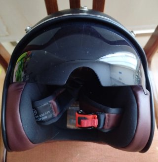 Casco MT Jet Calavera Roja y Negra Talla XL