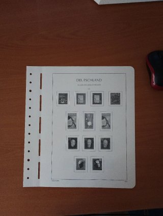 Sellos RDA 1957 MNH y hojas preimpresas Leuchtturm