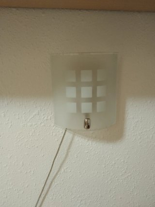 Aplique de pared cristal y metal
