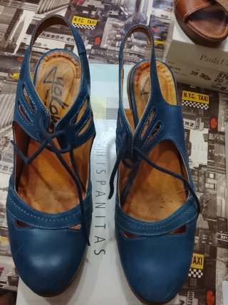 Zapatos Hispanitas mujer azul talla 39