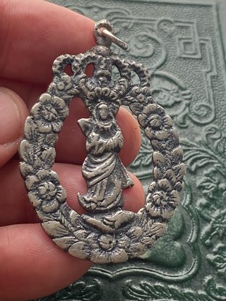 Lote 2 Medallas Plata Antigua S.XVIII