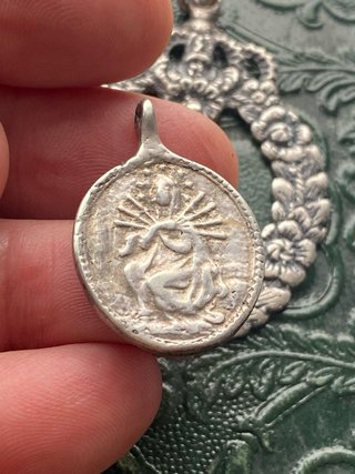 Lote 2 Medallas Plata Antigua S.XVIII