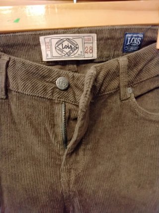 Pantalón Lois pana verde oliva talla 28