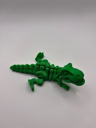 Dinosaurio 3D Verde/Blanco