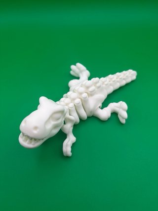 Dinosaurio 3D Verde/Blanco