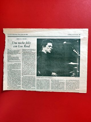 Lou Reed - Crónicas New York Tour España