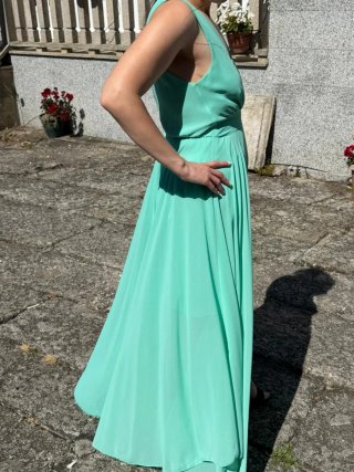 Vestido largo verde para evento