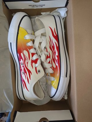 Converse Diseño Fuego Blancas