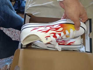 Converse Diseño Fuego Blancas