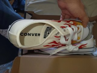 Converse Diseño Fuego Blancas