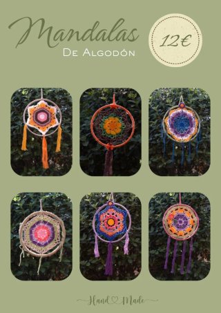 Mandalas de Algodón Hechos a Mano