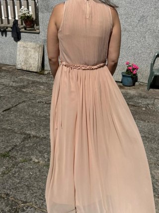 Vestido largo rosa para eventos