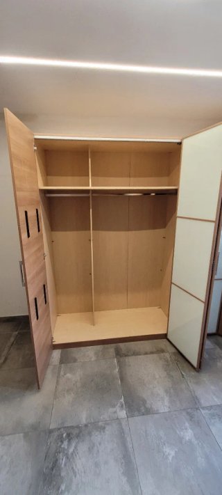 Conjunto Mueble Habitación Madera y Cristal