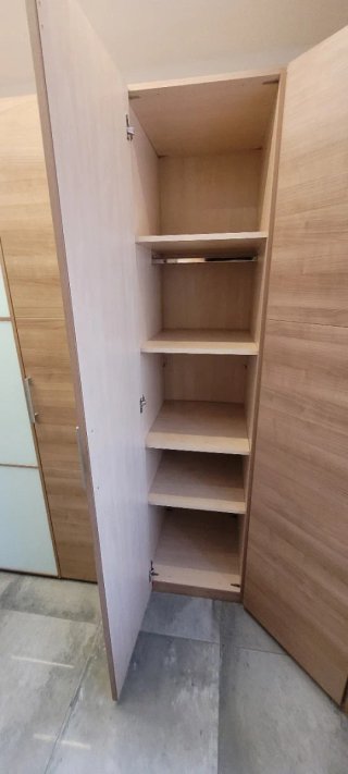 Conjunto Mueble Habitación Madera y Cristal