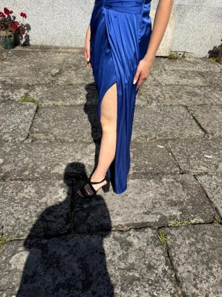 Vestido largo azul de evento