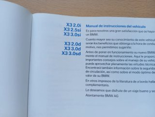 Manual BMW X3 instrucciones