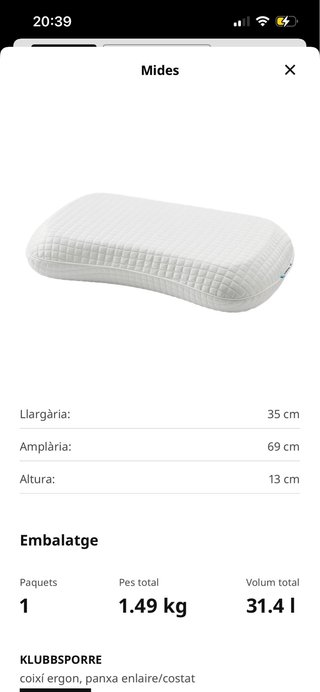 Almohada IKEA KLUBBSPORRE