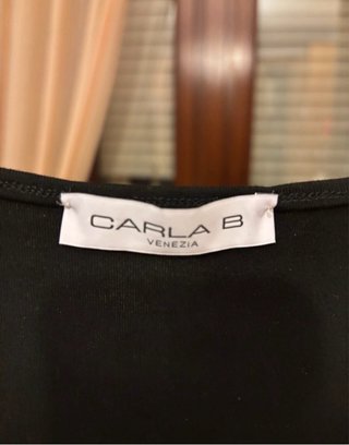 Maglietta CARLA B pois nero bianco