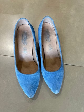 Zapatos MIMAO ante azul talla 38