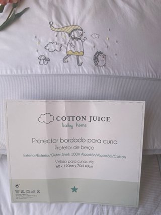 2 Protectores Cuna Cotton Juice Bordados