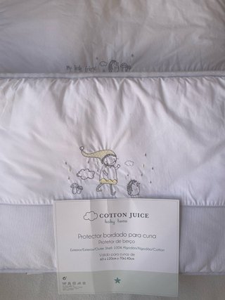 2 Protectores Cuna Cotton Juice Bordados