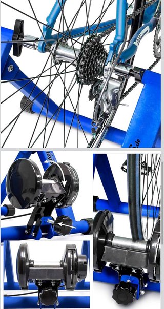 Rodillo Bicicleta Relaxdays Azul