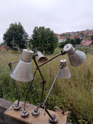 Lote 4 Lámparas diseño industrial Vintage