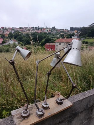Lote 4 Lámparas diseño industrial Vintage