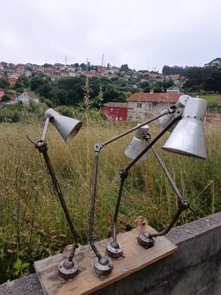 Lote 4 Lámparas diseño industrial Vintage