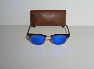 Ray-Ban Clubmaster Gafas de Sol Azules Marrones