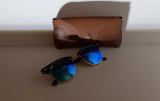 Ray-Ban Clubmaster Gafas de Sol Azules Marrones