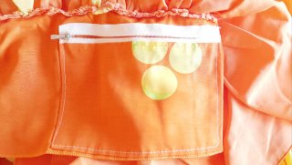 Traje Flamenca Naranja con accesorios.