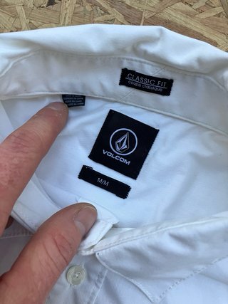 Camisa Volcom Blanca Manga Corta M