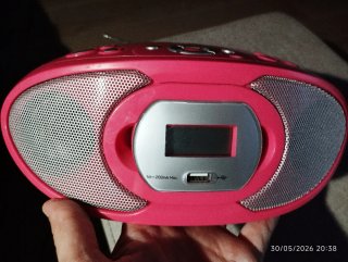 Radio CD Portátil Rosa