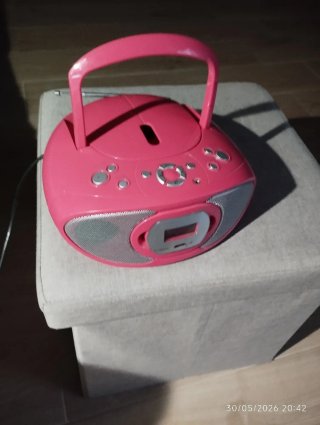 Radio CD Portátil Rosa