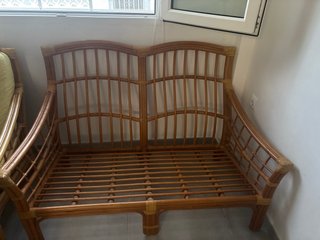 Conjunto 2 sillones bambú y tela platja deveses