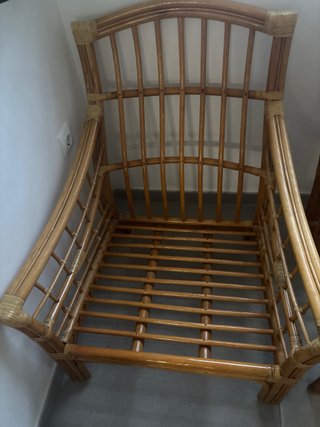 Conjunto 2 sillones bambú y tela platja deveses
