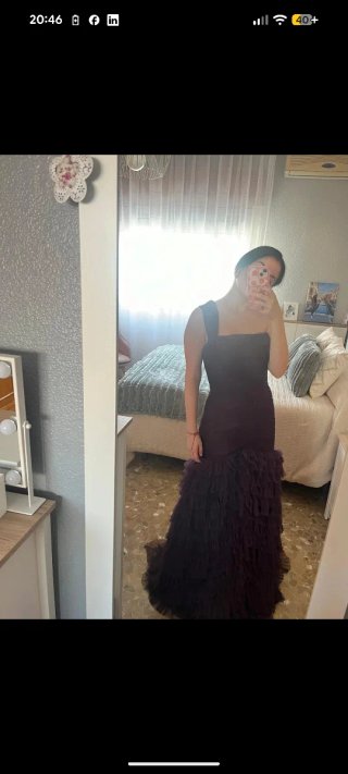 Vestido Pronovias Tul Morado