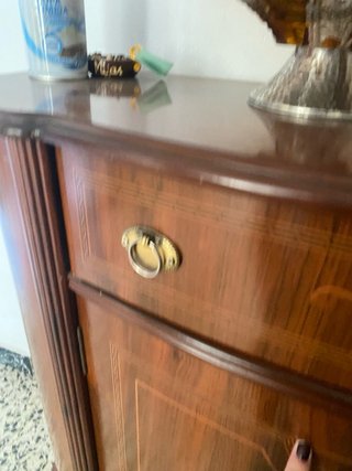 Mueble de entrada madera y cristal