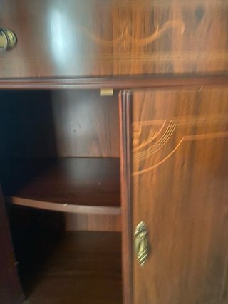 Mueble de entrada madera y cristal