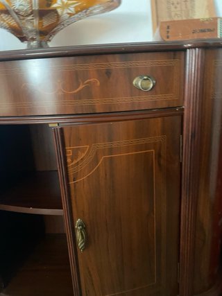 Mueble de entrada madera y cristal