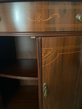 Mueble de entrada madera y cristal