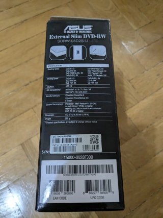Grabadora DVD Externa ASUS SDRW-08D2S-U Lite