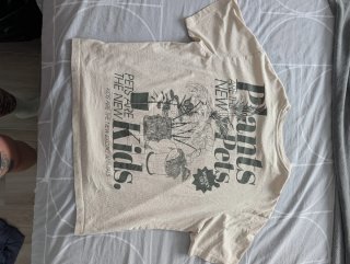 Camiseta Bershka crema talla M