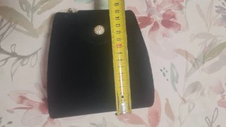 Elegante bolso de terciopelo negro