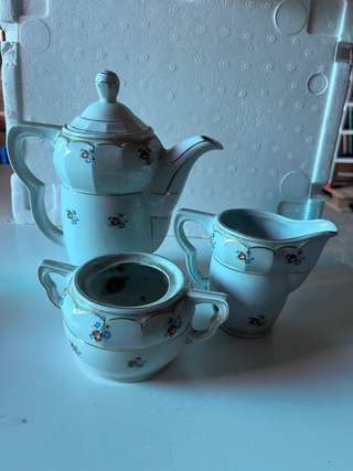 juego de café/té vintage porcelana 3 pieza