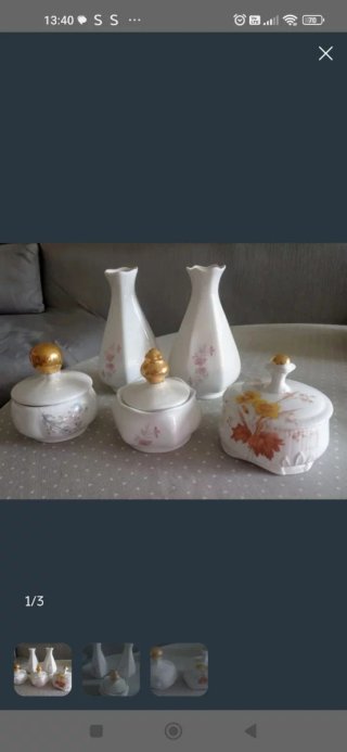 Juego de tocador de porcelana