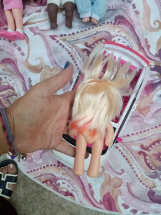 Coche de Muñecas Barbie Blanco y Rosa